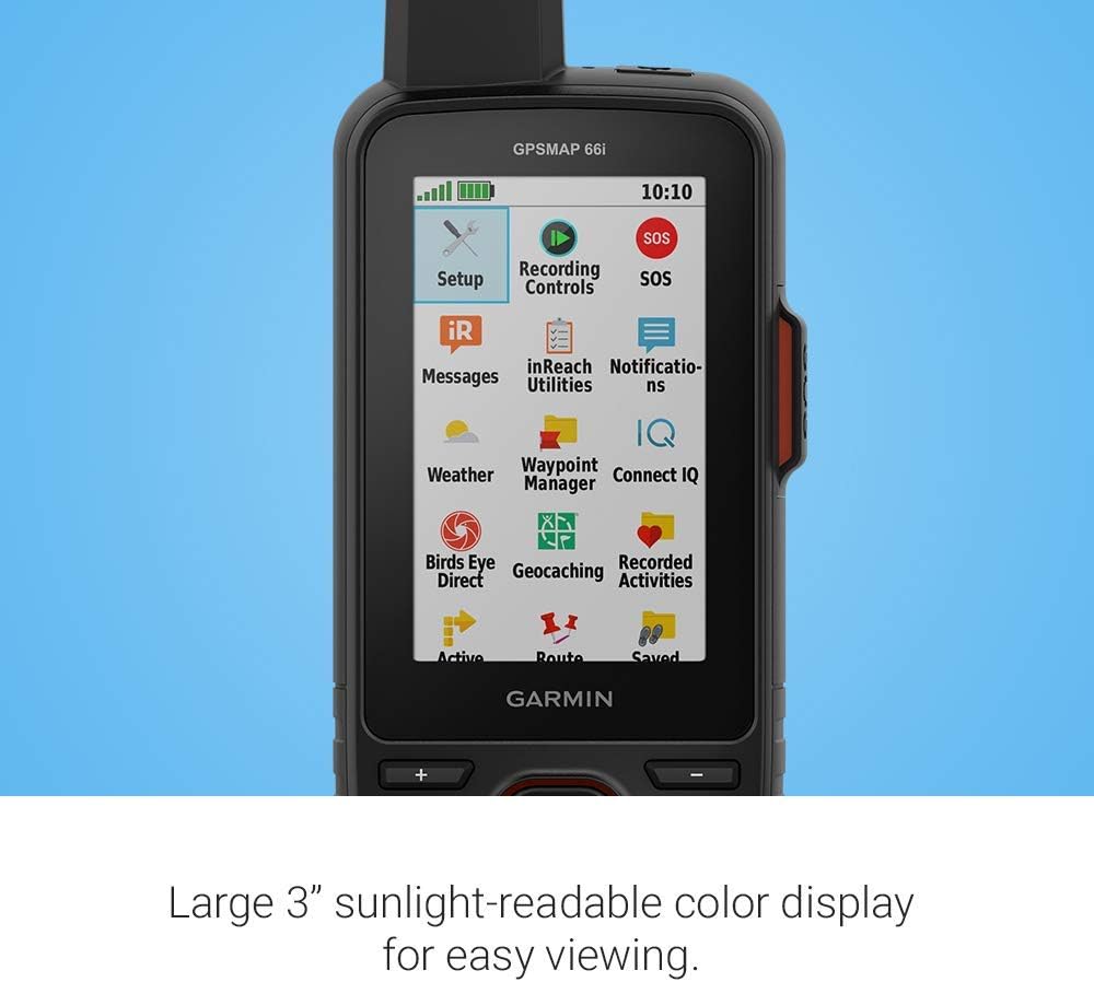 Garmin GPSMAP 66i, GPS Handheld and Satellite Communicator, Featuring TopoActive mapping and inReach Technology (Renewed)