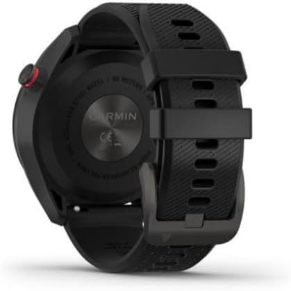 Garmin Approach S42, GPS Golf Smartwatch, Lightweight with 1.2" Touchscreen, 42k+ Preloaded Courses, Gunmetal Ceramic Bezel and Black Silicone Band, 010-02572-10