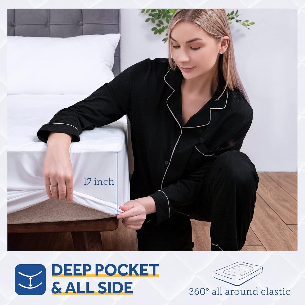 Sealy Heated Mattress Pad Cal King Size 72x84 Inch | Luxury Quilted Waterproof Electric Mattress Cover with 10 Heat Setting Dual Controller & 1-12 Hours Auto Shut Off | Fit Up to 17" Deep Pocket