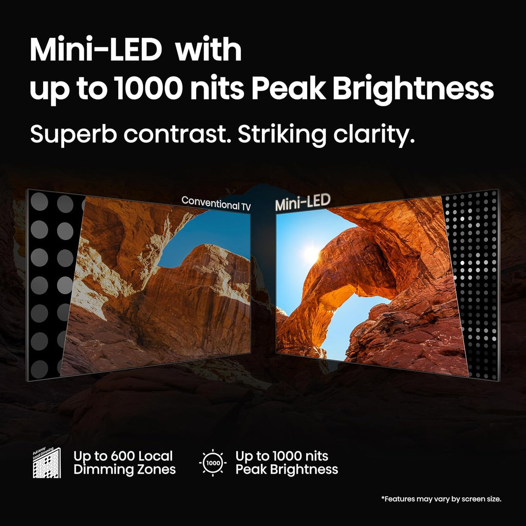 Hisense 65" Class U6 Series Mini-LED 4K UHD Smart Fire TV (65U65QF, 2025 Model) - QLED, Native 144Hz, HDR10+, Dolby Vision IQ, Dolby Atmos, Game Mode Pro, ALLM, Alexa Built in, Black