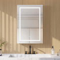 DeerValley 24" W x 36" H Led Lighted Medicine Cabinet with Mirror, Bathroom Medicine Cabinet with Defogger & 3-Color, Wall Mounted Mirrored Medicine Cabinets with Lights