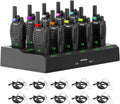 Retevis H-777H 2 Way Radio,Walkie Talkies for Adults 10 Pack with 10 Way Multi Charger,Hidden Display,Charging Progress Visible,Compact, Handheld Two Way Radios Rechargeable for Event Security