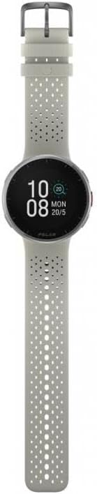 POLAR Pacer Pro Advanced Ultra-Light GPS Fitness Tracker Smartwatch for Runners with Training Program & Recovery Tools; S-L, for Men or Women, White-Red