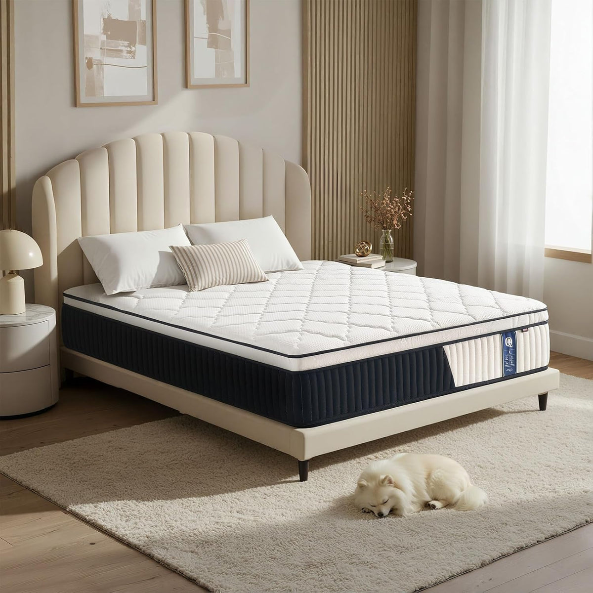 Queen Mattress, 10 Inch Ultra Comfort Hybrid Mattresses Queen Size, Foam with Independent Pocket Springs Mattress in a Box Pressure Relief & Supportive, Medium Firm
