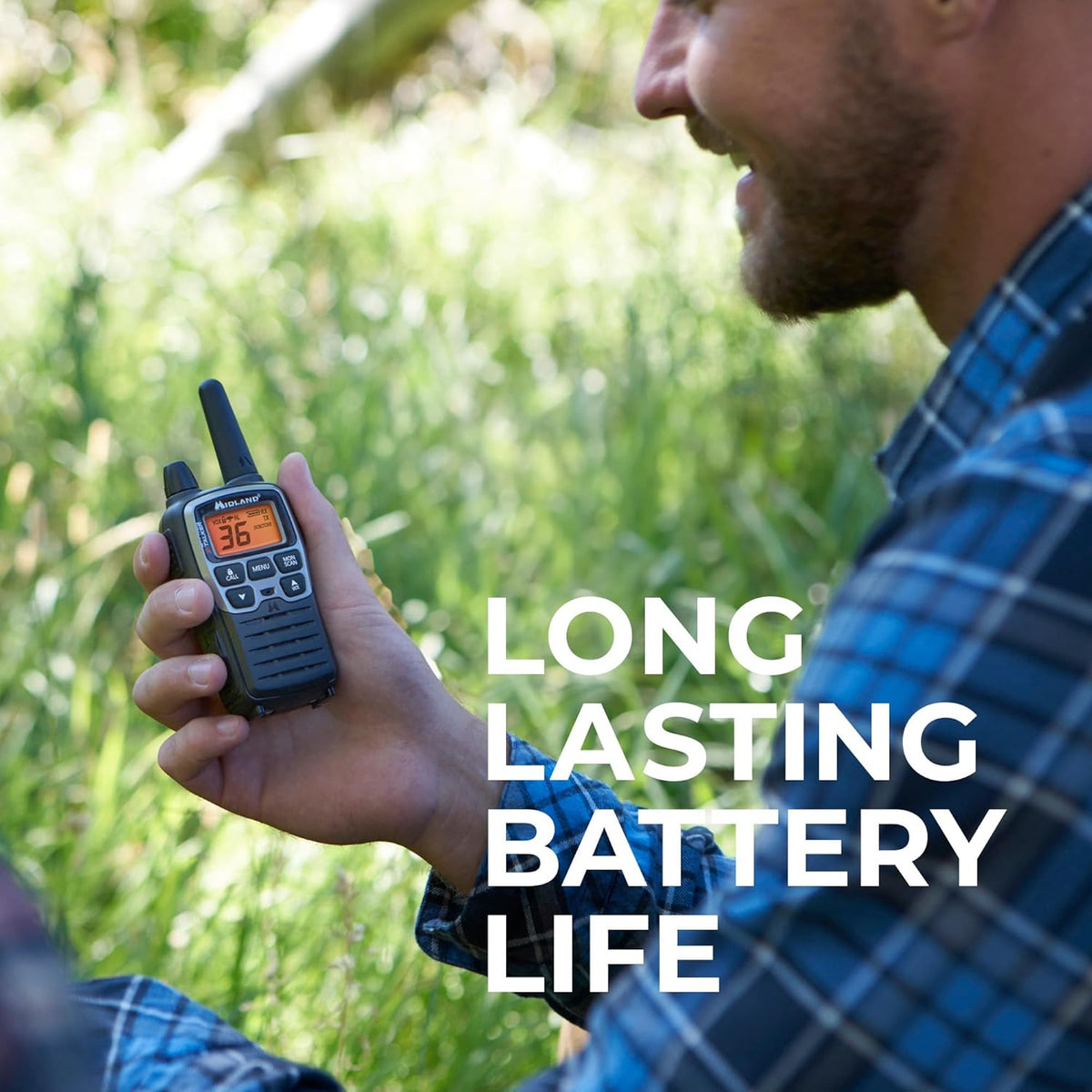 Midland T77VP5 X-TALKER Long Range Walkie-Talkie FRS Two-Way Radio for Camping Overlanding NOAA Weather Scan + Alert, 121 Privacy Codes - Includes Carrying Case & Headset Black/Silver, 2 Radio Bundle
