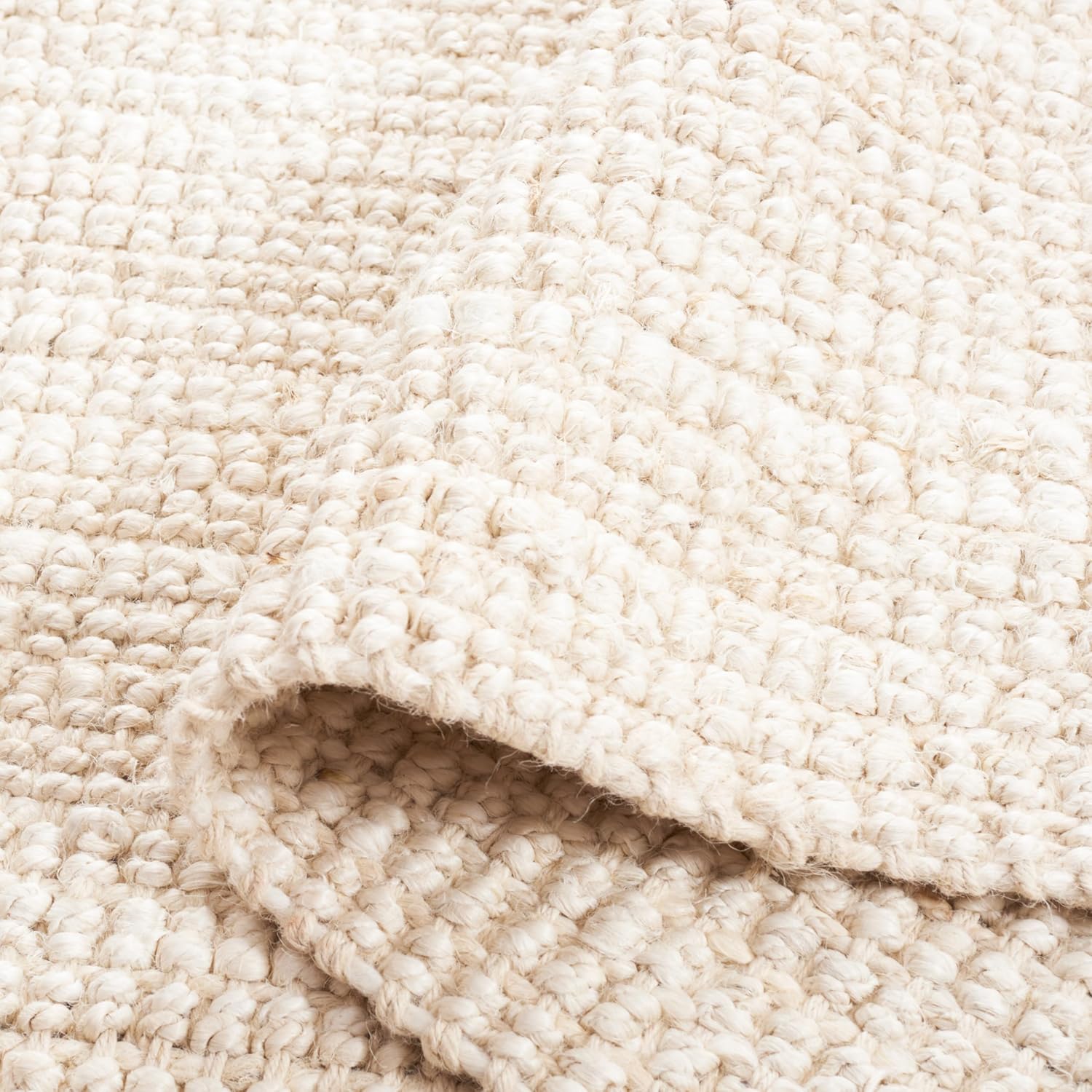 SAFAVIEH Natural Fiber Collection Area Rug - 9' x 12', Ivory, Handmade Farmhouse Jute, Ideal for High Traffic Areas in Living Room, Bedroom (NF730A)