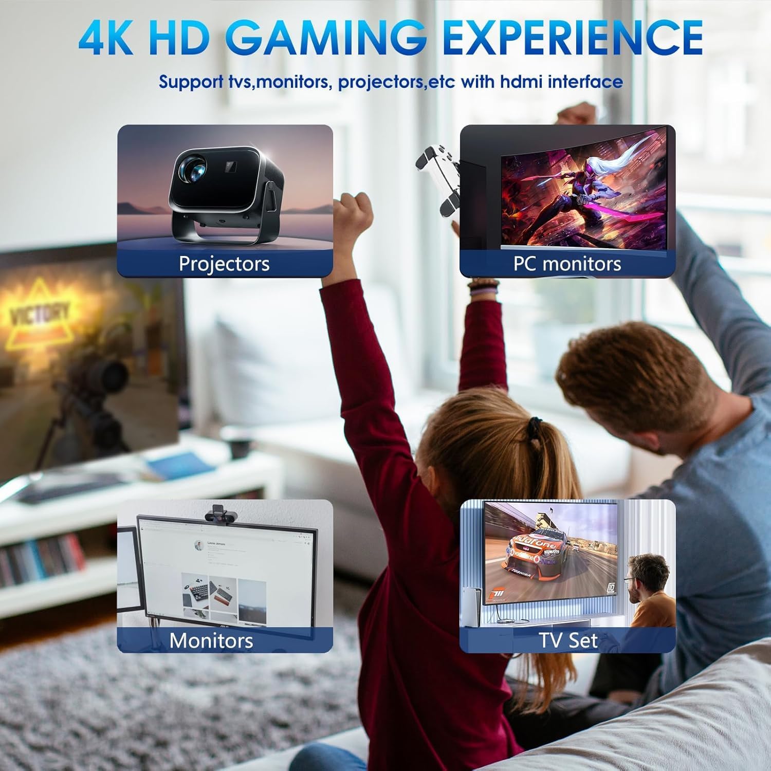 2026 New Wireless Retro Game Console, 23 Emulators and 40000+Games, Plug and Play 4K HDMI TV Game Stick, with Dual 2.4G Wireless Controllers (82G)