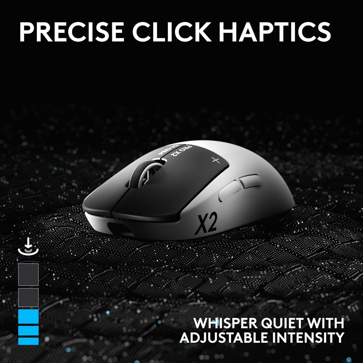 Logitech G PRO X2 SUPERSTRIKE Wireless Gaming Mouse: Customizable Rapid Trigger Magnetic Analog Switches, Adjustable Click Haptics, 61g Ultra Lightweight, USB-C,