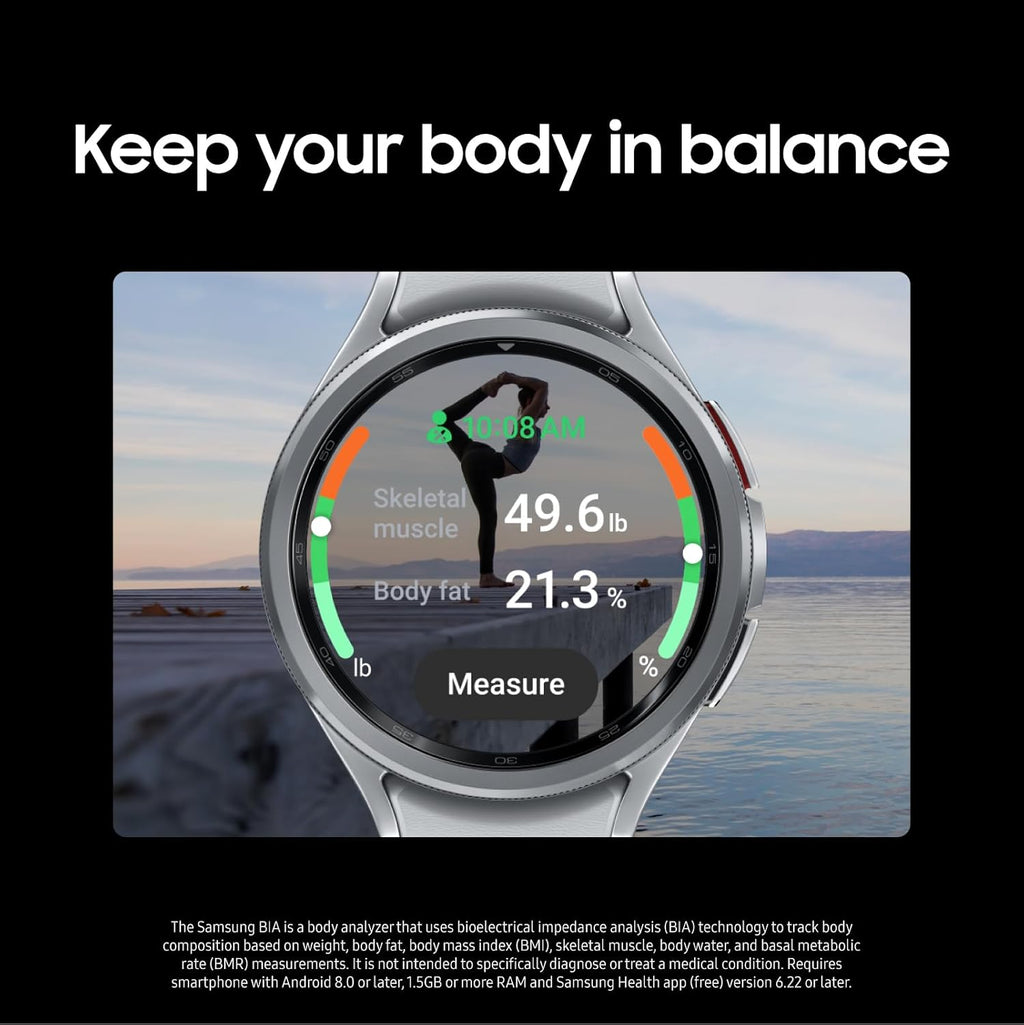 Samsung Galaxy Watch 6 Bespoke Edition 43mm Exclusive Bluetooth Smartwatch, Health, Fitness, Sleep, HR Tracker, Improved Battery, Sapphire Crystal Glass, US Version, Silver D-Buckle Band, Hybrid Blue