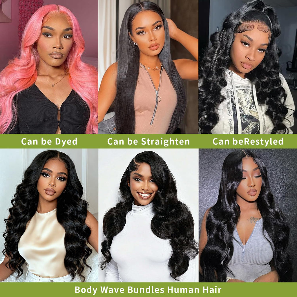 12A Human Hair Bundles 20 20 22 22 Inch 100% Unprocessed Virgin Brazilian 4 Body Wave Bundles Human Hair 400g Human Hair Bundles Hair Extensions Natural Color