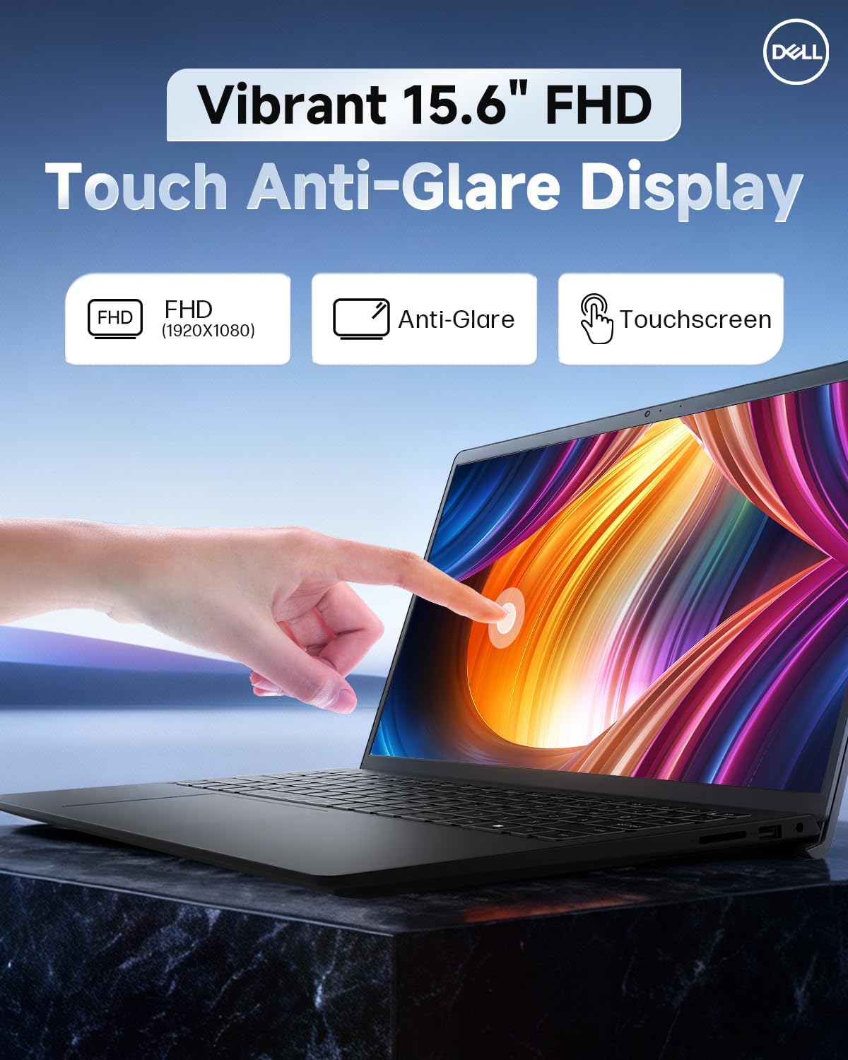 Dell Inspiron 15 3530 Touchscreen Laptop Computer, 15.6" FHD Anti-Glare Touchscreen, Intel 10-Core i5-1334U(Up to 4.6 GHz), 20GB RAM, 512GB SSD, Copilot AI, WiFi 6, Student & Business, Windows 11 Pro