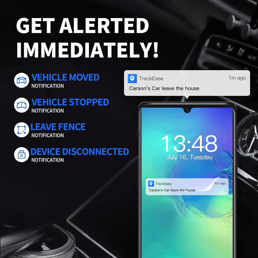 GPS Tracker for Vehicles, No Monthly Fee, No Subscription with Real-Time Tracking, 4G SIM and Data Included, Trip History, GeoFence, Speeding Alerts, Global Coverage, OBD, for Fleets & Families