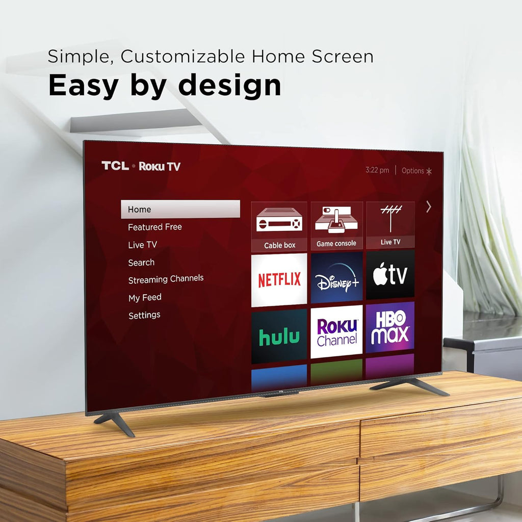 TCL 75" Class 4-Series 4K UHD HDR Smart Roku TV(Wi-Fi, RF, USB, Ethernet, HDM) I - 75S455