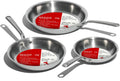 Made In Cookware | 3-Piece (Includes 8",10",12") Stainless Frying Pan Set | 5 Ply Stainless Clad | Professional Cookware | Crafted in Italy | Induction Compatible