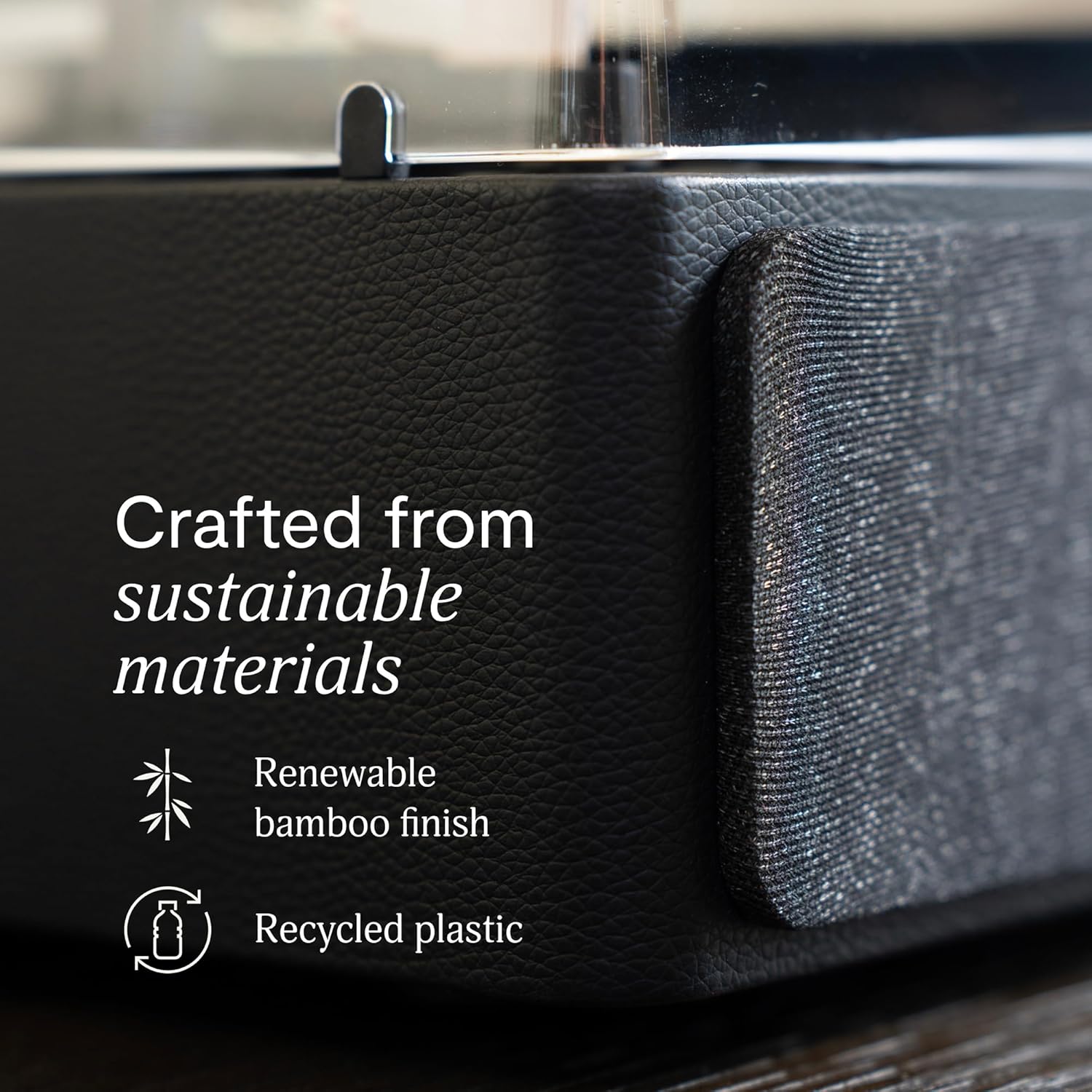House of Marley Rise Up Bluetooth Turntable, Built-in Speakers, 2-Way Bluetooth, Audio Technica Stylus, Bamboo Finish, Recycled Felt Slipmat, Plug-and-Play with Dust Cover