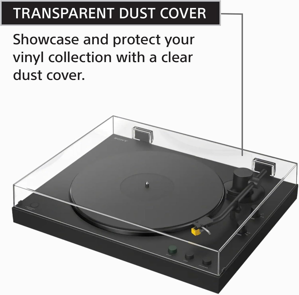 Sony PS-LX5BT Premium Wireless Bluetooth Turntable (2026 Model) : Fully Automatic Belt Drive Vinyl Record Player with Built-in Phono EQ and Included Audio Cable, Black