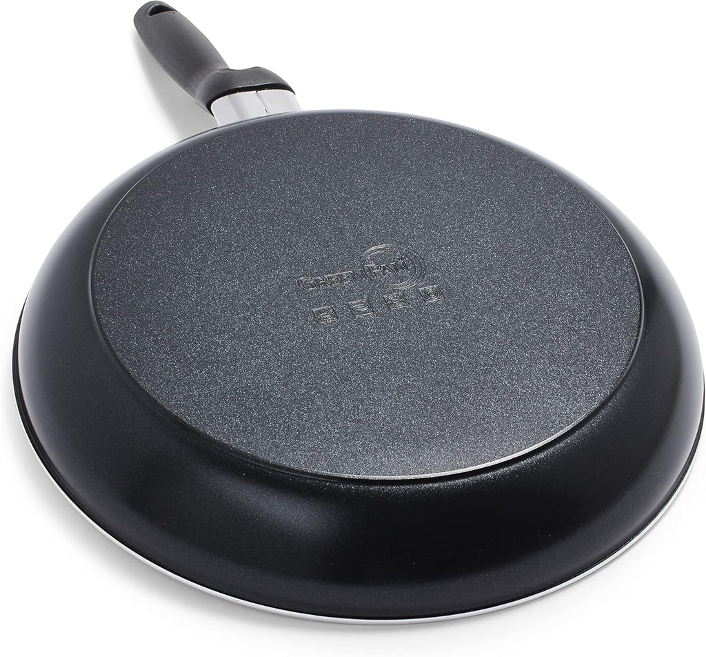 GreenPan Rio 16 Piece Cookware Pots and Pans Set, Hard Anodized Healthy Ceramic Nonstick PFAS-Free, Bakelite Handles, Frypans, Saucepan, Saute Pan, Stock Pot, Kitchen Tools, Dishwasher Safe, Black