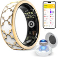 Smart Health Ring for Women & Men,Fitness Tracker Ring,with Heart Rate,Sleep,Blood Oxygen, BloodPressure,HRV & Cycles,IP68 Waterproof,iOS/Android, No Subscription.(White,9)