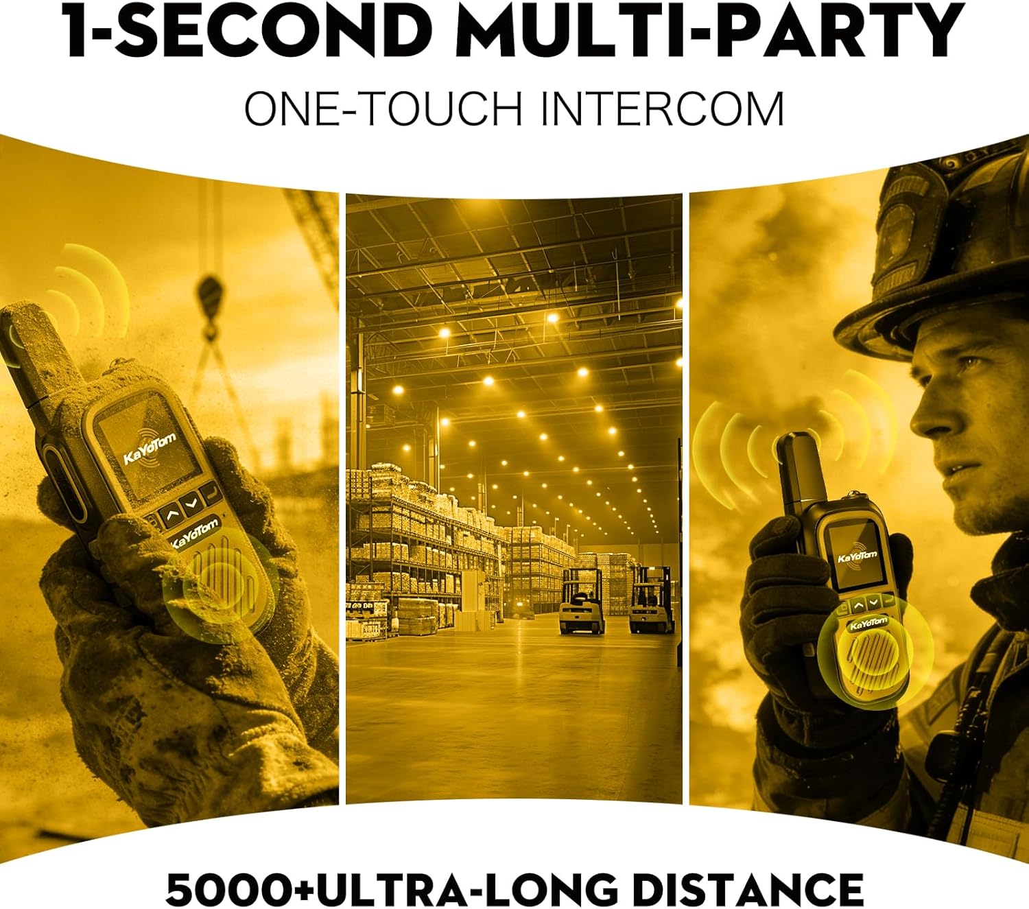 (Lifetime Free) Walkie Talkies Long Range Global Unlimited Range 4G LTE PoC Two-Way Radios (5000+ Miles) Rugged & Waterproof Rechargeable for Construction,Truck Fleets,Families (2-Pack and SIM)