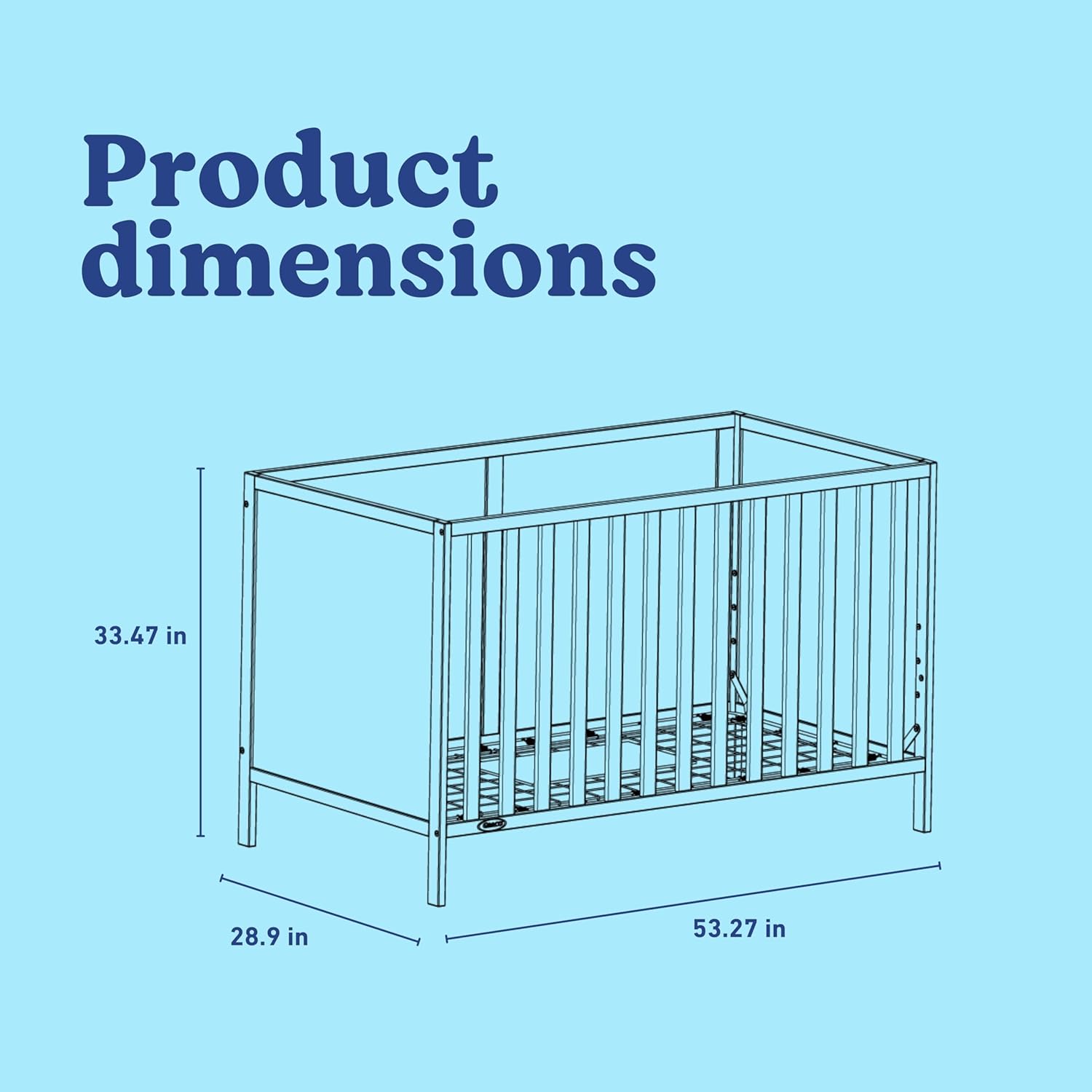 Graco Theo 3-in-1 Convertible Baby Crib - GREENGUARD Gold Certified, Converts to Toddler Bed & Daybed, Fits Standard Full-Size Baby Crib Mattress, 4 Adjustable Mattress Heights (Driftwood)