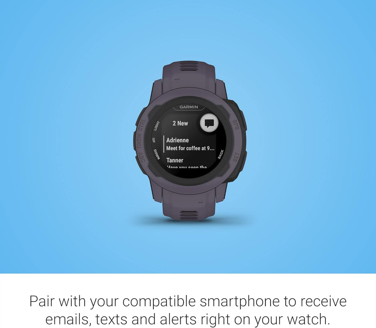 Garmin Instinct 2S, Smaller-Sized GPS Outdoor Watch, Multi-GNSS Support, Tracback Routing, Deep Orchid (Renewed), 40 MM