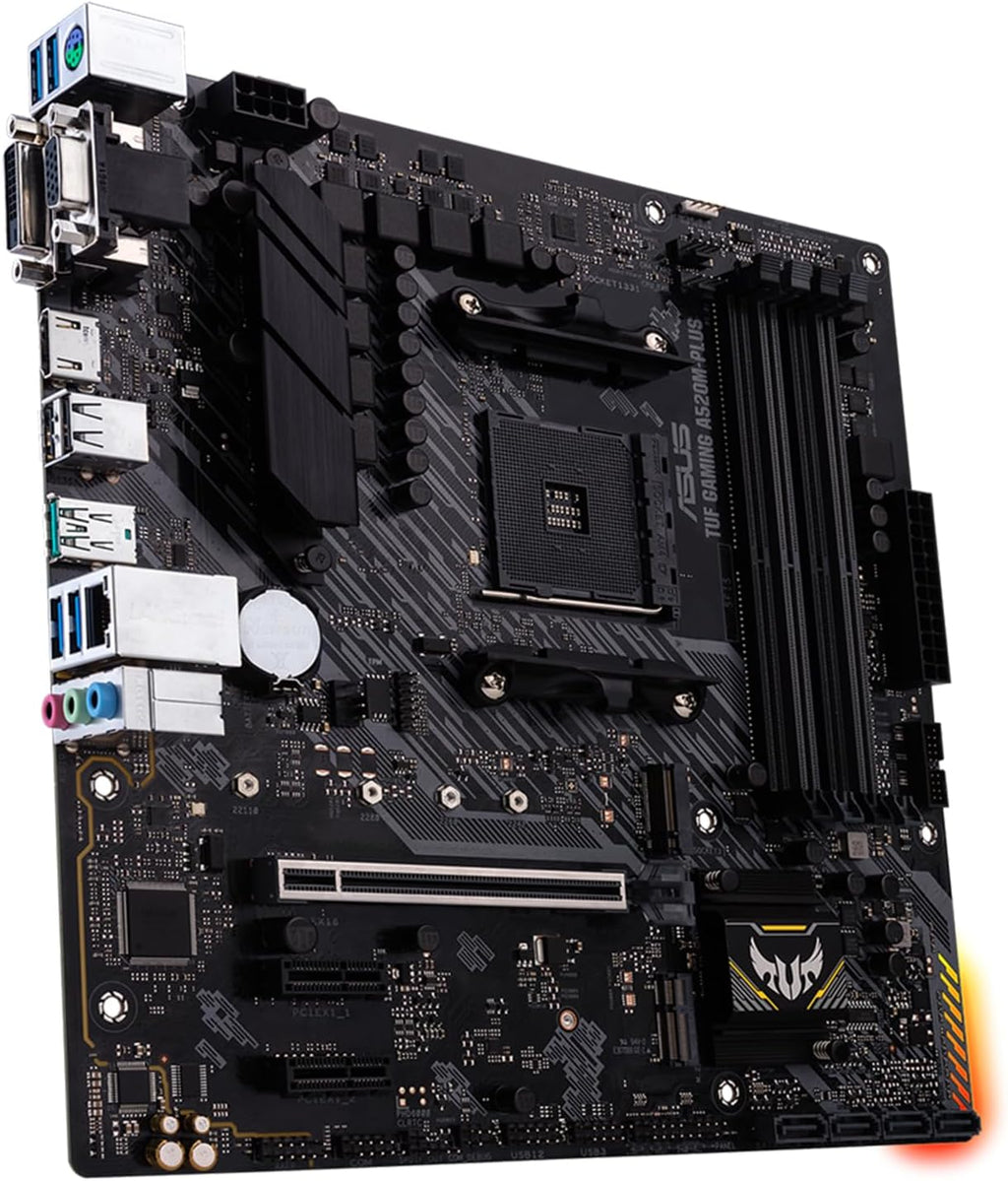 Micro Center AMD Ryzen 5 5500 Desktop Processor with ASUS TUF Gaming A520M-PLUS (WiFi) AM4 microATX Motherboard (M.2 Support, 802.11ac Wi-Fi, DisplayPort, HDMI)