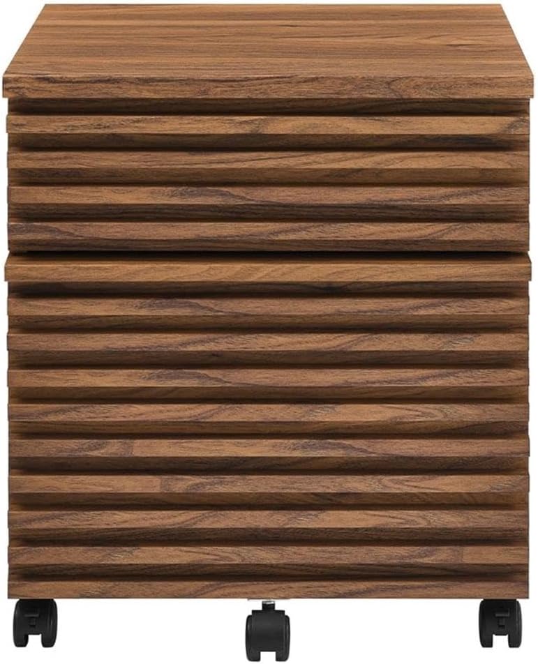 Modway EEI-5704-WAL Render Wood File Cabinet, Walnut