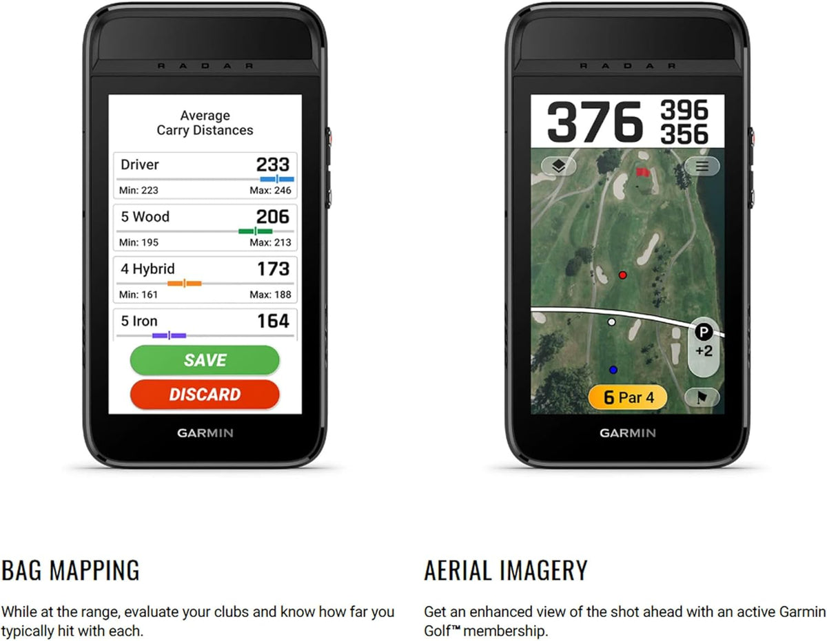 Garmin Approach G82 Launch Monitor and Premium Portable GPS Golf Handheld, 5-Inch Touchscreen, Built-in Radar, Putting Metrics, Virtual Caddie, 43000 Preloaded Courses Bundle