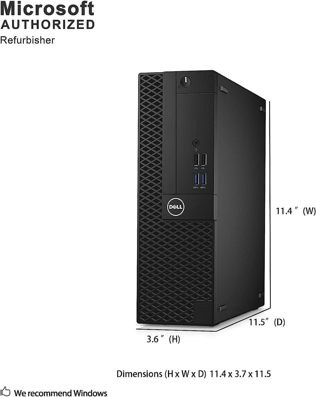 Dell OptiPlex 3050 SFF Desktop Computer, Intel Core i5-6500 @3.2GHz, 8GB RAM, 256GB SSD, DisplayPort, RGB Keyboard, OptiPlex Desktop Windows 11 Pro (Renewed)