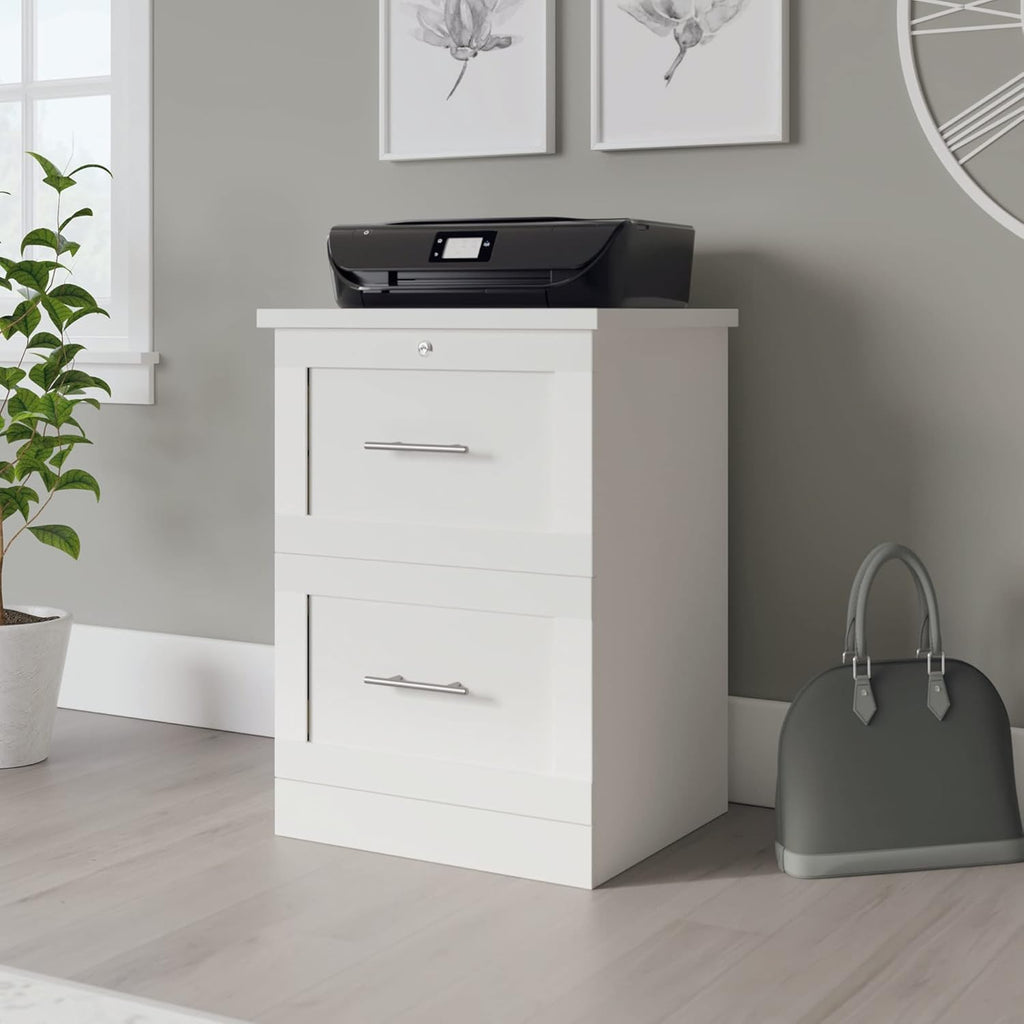 Realspace® 28-1/8 in. X 19 in Vertical 2-Drawer File Cabinet, White