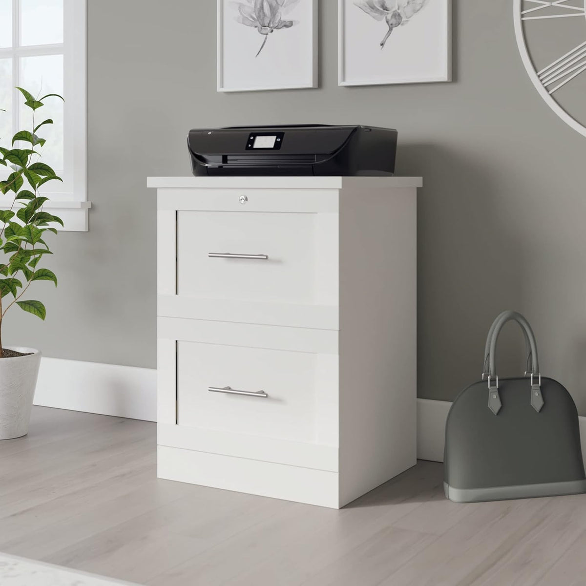 Realspace® 28-1/8 in. X 19 in Vertical 2-Drawer File Cabinet, White