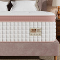 Queen Mattress 14 Inch, Firm Hybrid Mattresses in a Box for Spinal Alignment and Back Pain Relief, Motion Isolation, CertiPUR-US & Fiberglass-Free,
