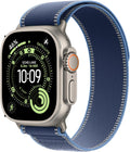 Apple Watch Ultra 3 GPS + Cellular 49mm Running & Multisport Smartwatch w/Rugged Titanium Case w/Blue/Bright Blue Trail Loop - M/L. Satellite Communications, Advanced Health & Fitness Tracking