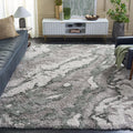 SAFAVIEH Horizon Shag Collection Area Rug - 9' x 12', Grey & Green, Modern Abstract Design, Non-Shedding & Easy Care, 2.6-inch Thick Ideal for High Traffic Areas in Living Room, Bedroom (HZN890Y)