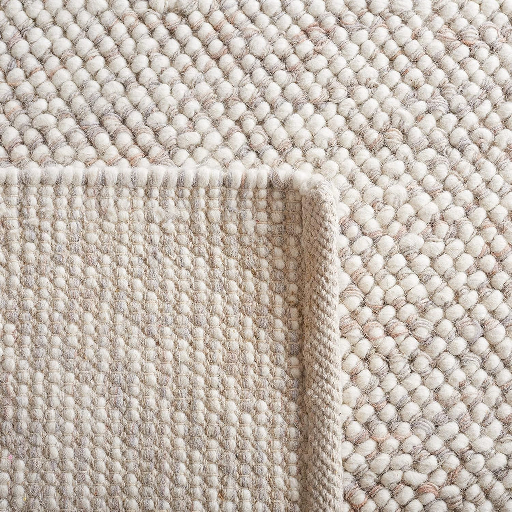 SAFAVIEH Area Rug 8x10 - Natura Collection - Large - Beige & Ivory, Handmade Wool, Ideal for Living Room, Bedroom, Dining Space (NAT182B)