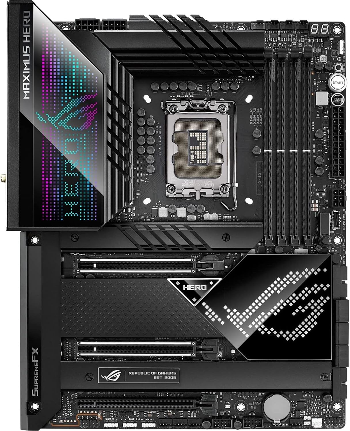 Asus ROG Maximus Z690 Hero Desktop Motherboard - Intel Z690 Chipset - Socket LGA-1700 - Intel Optane Memory Ready - ATX