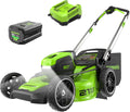 Greenworks 80V 21" Cordless Push Lawn Mower – Brushless Motor, LED Lights, 4.0Ah Battery & Rapid Charger (75+ Compatible Tools)