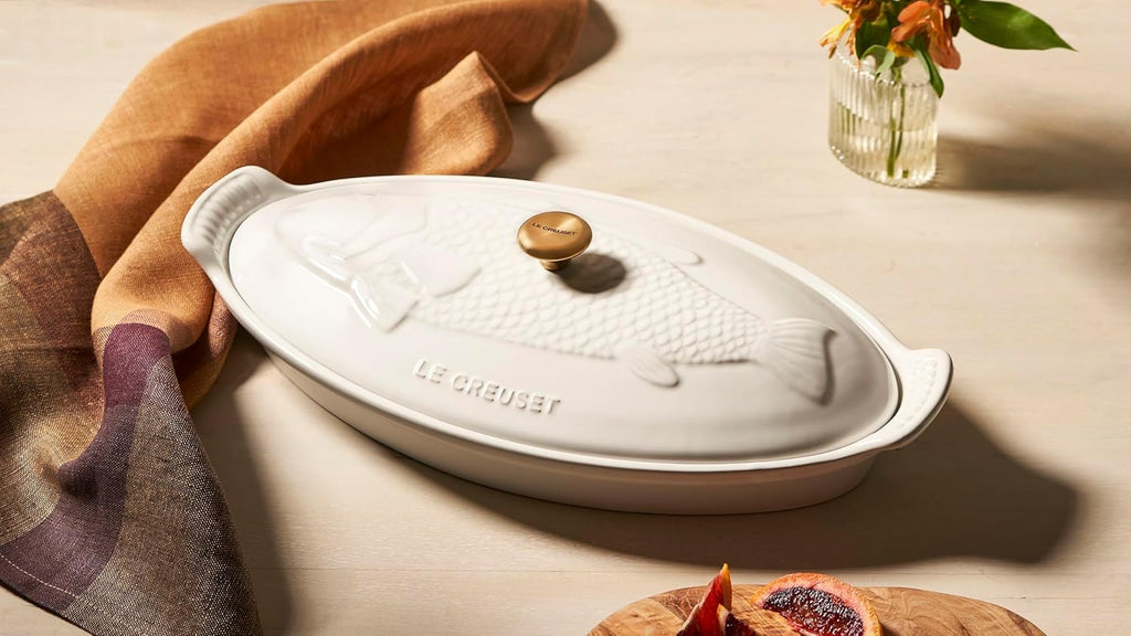 Le Creuset Stoneware Heritage Fish Baker, 1.7 qt., Marseille