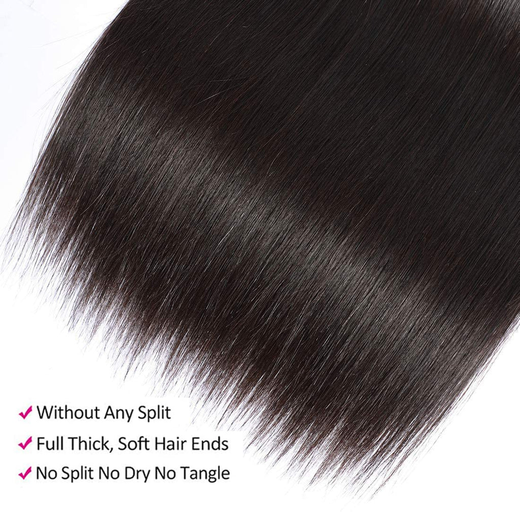 10A Brazilian Straight Human Hair Bundles 20 22 24 Inch 100% Unprocessed Virgin Straight Weave 3 Bundles Deals Human Hair