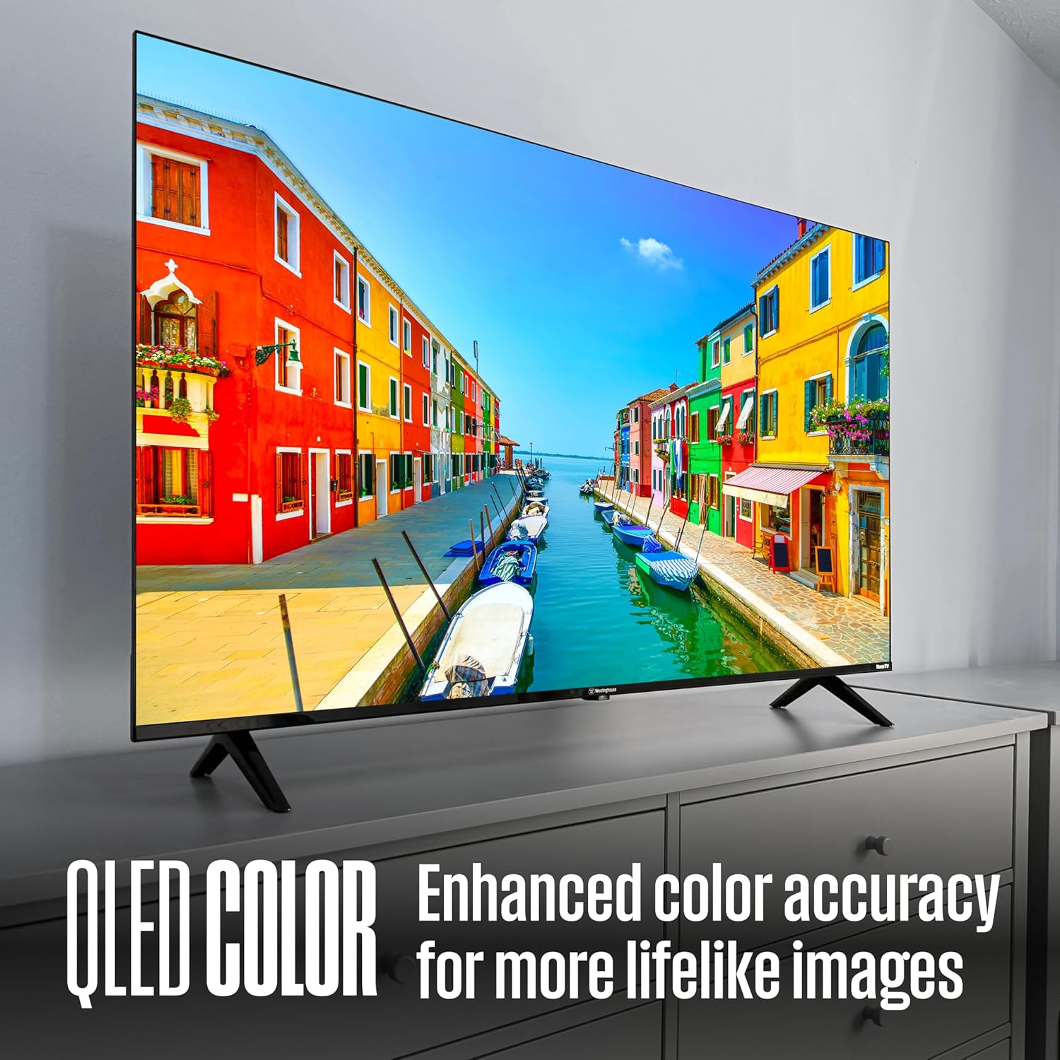 Westinghouse Roku TV - 40 Inch Smart TV, FHD QLED Television w/Dolby Digital+, Wi-Fi & Mobile App Connectivity, Flat Screen, Bluetooth, Compatible w/Apple AirPlay, Alexa, & Google Assistant