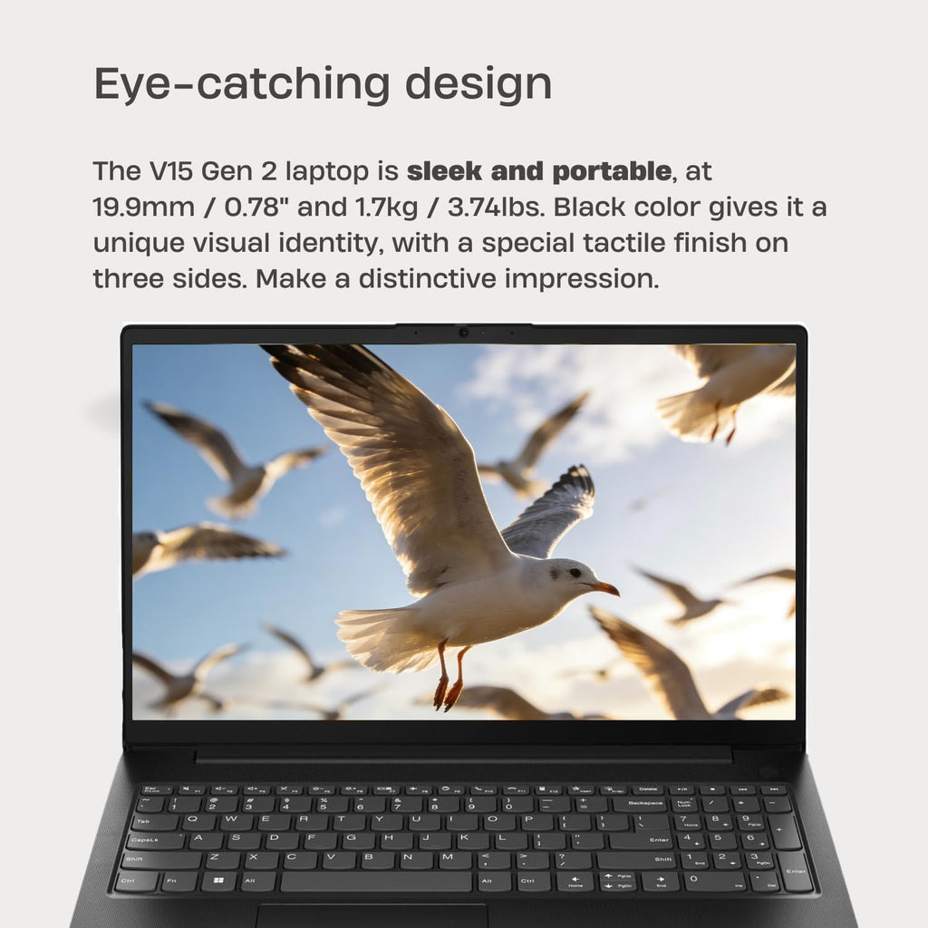 Lenovo 2026 15.6 inch Laptop Computer with Office 365 Home and Business • 8GB RAM • 256GB PCIe SSD • Intel Core • Wi-Fi 6 • 500GB HDD Storage • 11HR Battery • Fast Charging • Windows 11 • Black
