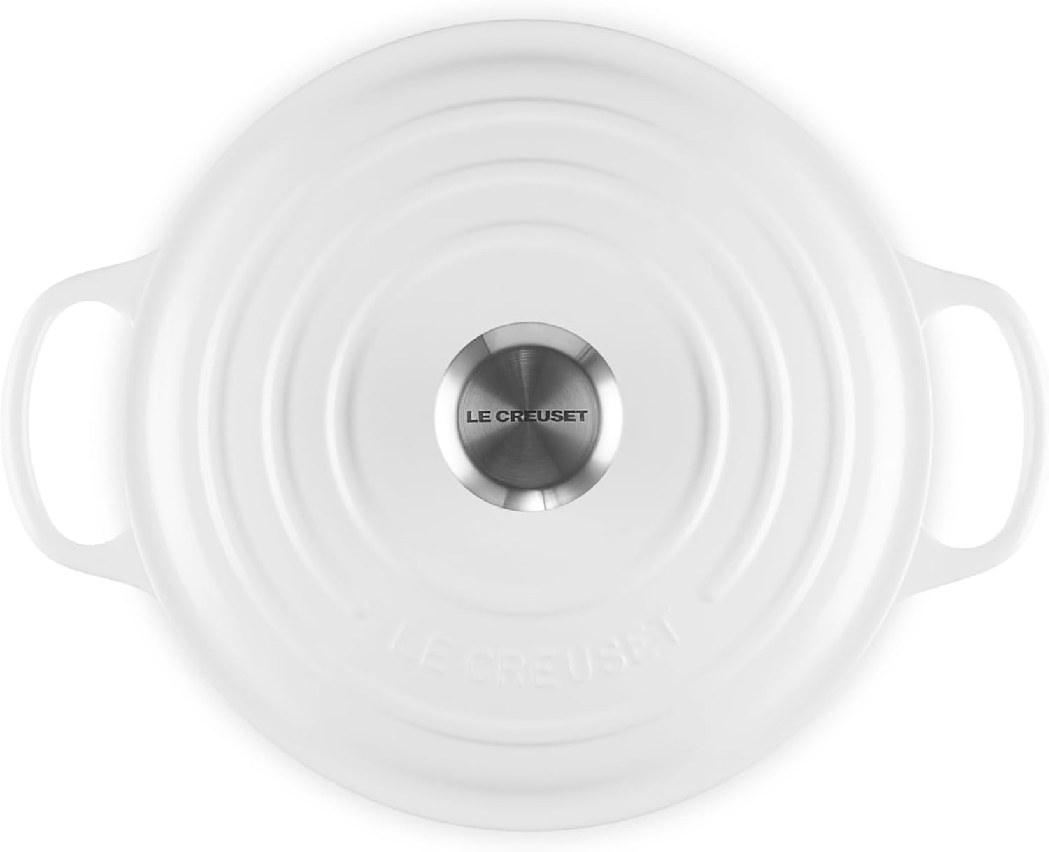 Le Creuset Enameled Cast Iron Signature Round Wide Dutch Oven, 3.5 qt., White