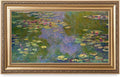 DECORARTS - Water Lilies Claude Monet Giclee Fine Art Print in Embossed Gold Frame. Framed Size: 36x22