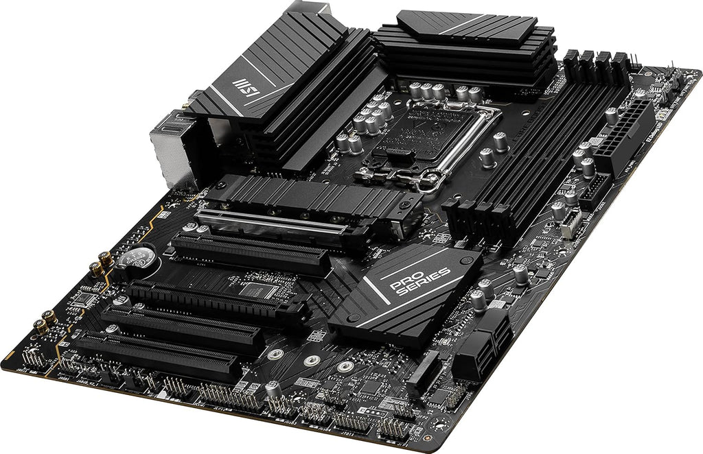 MSI PRO B760-P WiFi DDR4 ProSeries Motherboard - Supports 12th/13th/14th Gen Intel Processors, LGA 1700, DDR4, PCIe 4.0, M.2, 2.5Gbps LAN, USB 3.2 Gen2, HDMI/DP, Wi-Fi 6E, Bluetooth 5.3, ATX