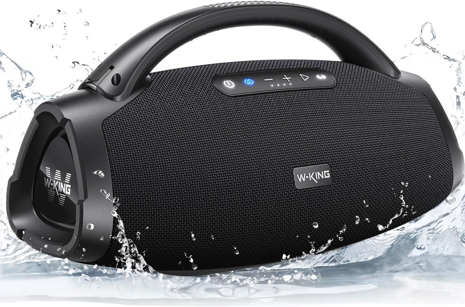 330W PEAK Loudest Boom Box, 7.5" Subwoofer/2.1Ch/IPX7 Waterproof, 200W RMS Party Large Bluetooth Speaker Wireless with 2 Woofers/DSP/BT5.4/APP/Fast Charge/OTG/AUX/Guitar-in, Massive Bass for Outdoors