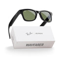 Ray-Ban Meta (Gen 1), Wayfarer, Shiny Black | Smart AI Glasses for Men, Women — 12 MP Ultra-Wide Camera, Open-Ear Speakers for Audio, Video Recording and Bluetooth — Green Lenses — Sunglasses