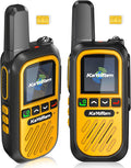 (Lifetime Free) Walkie Talkies Long Range Global Unlimited Range 4G LTE PoC Two-Way Radios (5000+ Miles) Rugged & Waterproof Rechargeable for Construction,Truck Fleets,Families (2-Pack and SIM)