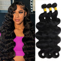 Brbeawor 14A Brazilian Body Wave Bundles Human Hair 22 24 26 Inch 100% Real Raw Virgin Human Hair Bundles Body Wave 3 Bundles Human Hair Extension Natural Color（22 24 26）