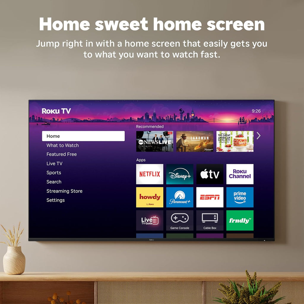 Roku Smart TV – 55-Inch Pro Series, Mini-LED TV – RokuTV with Backlit Voice Remote Pro Wall Mount Kit for 55-Inch Pro Series TV - Ultra-Slim with Minimalist