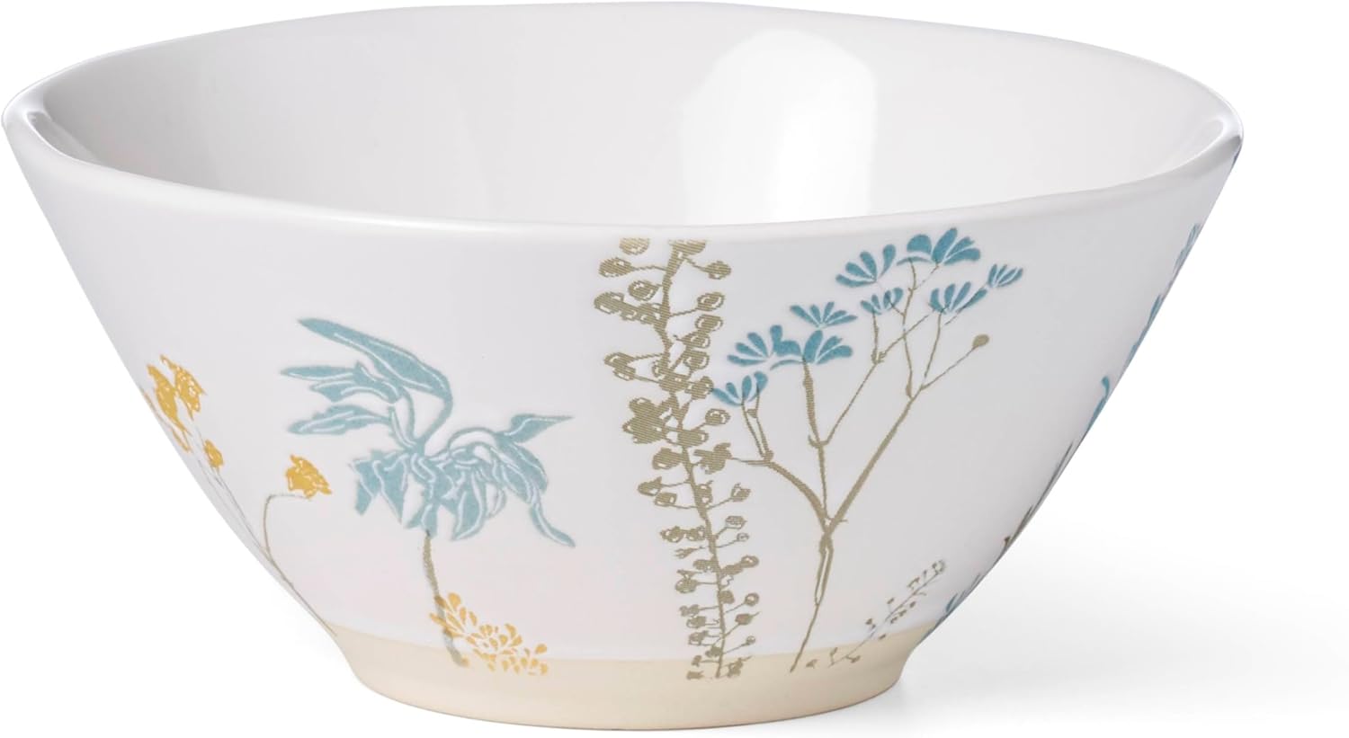 Lenox Dinnerware Sets, Wildflowers 16-Piece Dinnerware Set, Service For 4, Stoneware Material, Dishwasher Safe, Microwave Safe, Bowls, Plates And Bowls, Dinner Dishes, Includes Mugs (White, 16 Piece)